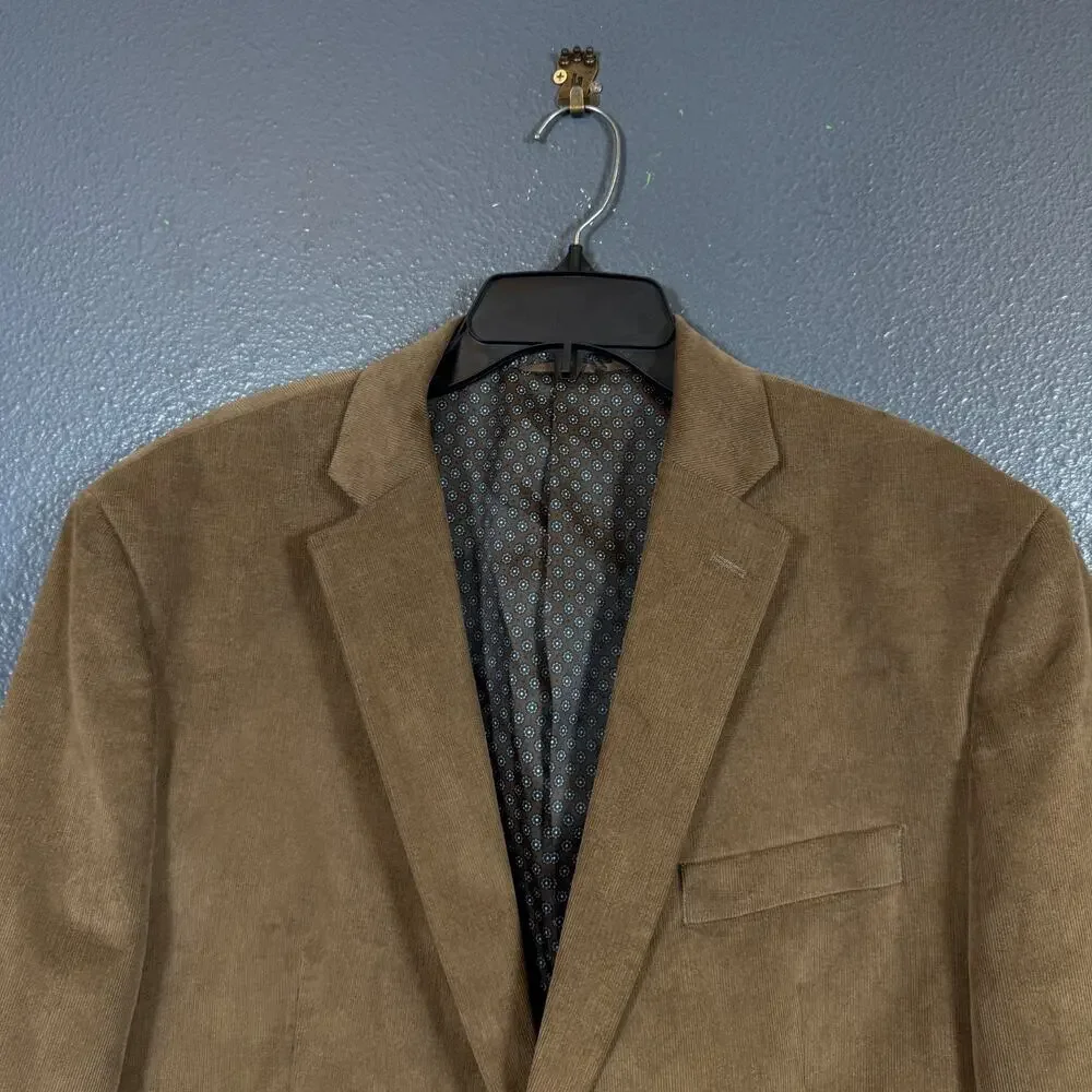 Lauren Ralph Lauren 44s men’s beige velvet blazer 2 dots suit jacket